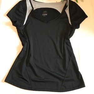 Black active wear shirt